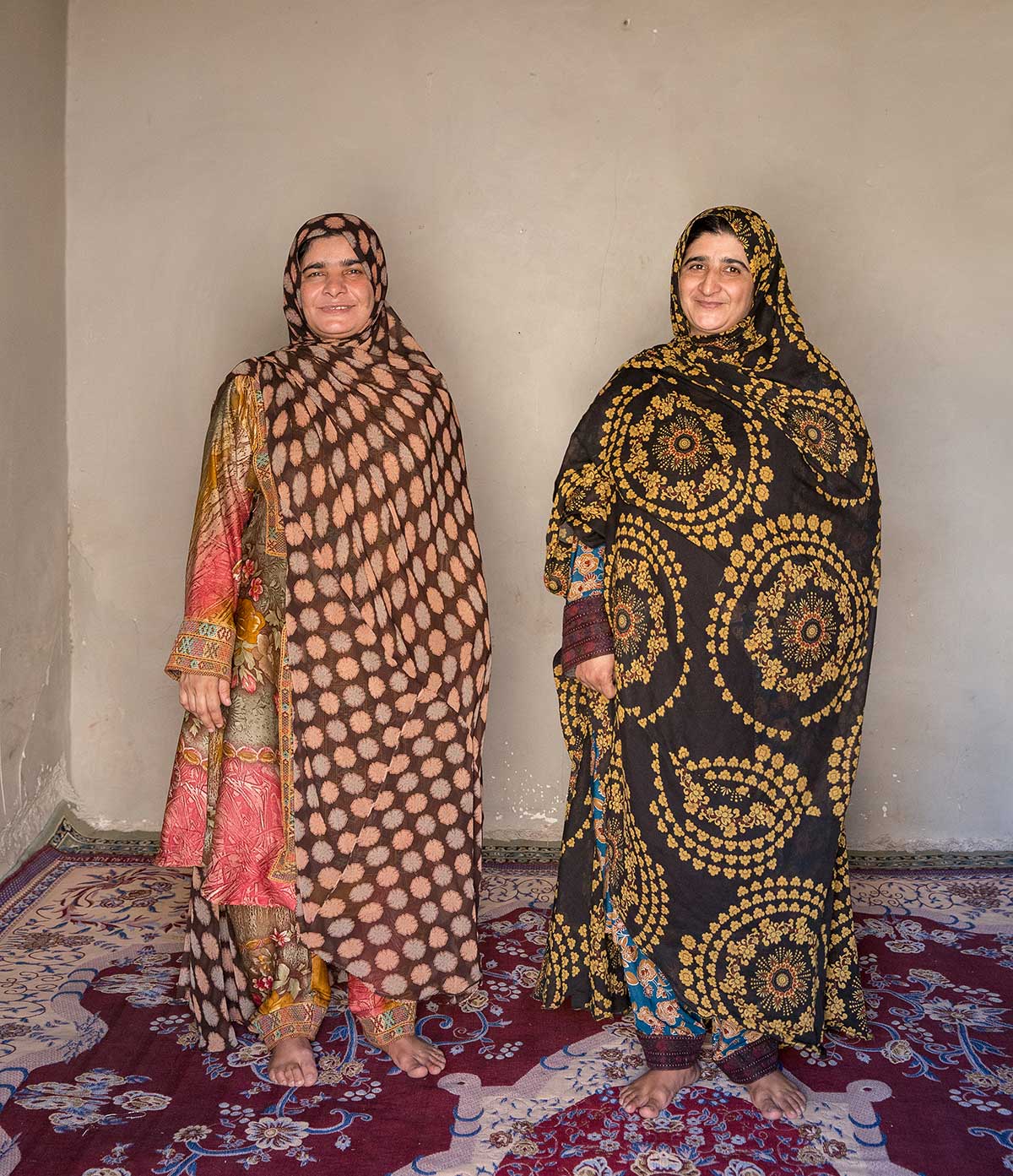 Two women embroiders from Baluchistan