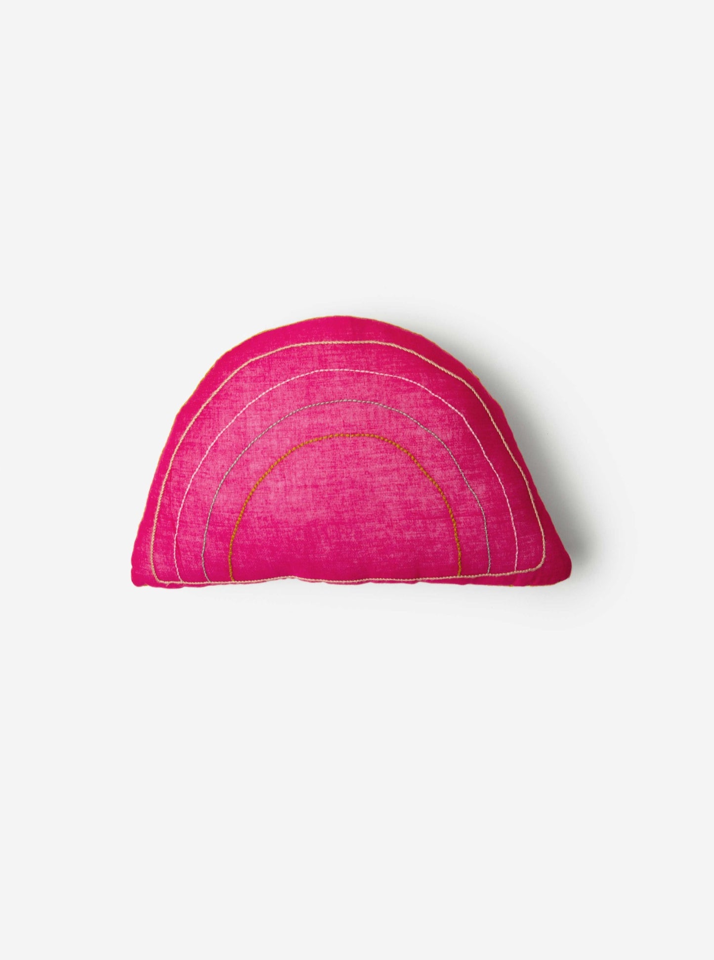 Fuchsia Rainbow decorative kids cushion with embroidery