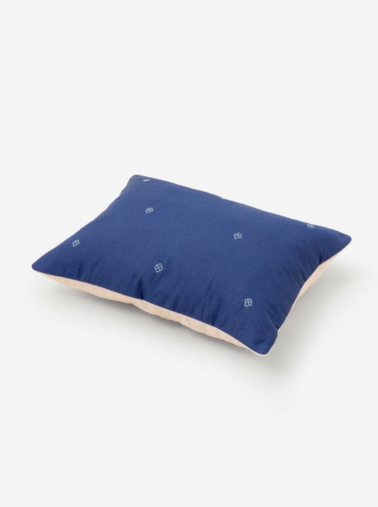 Blue Bandook pillowcase with light blue embroidery